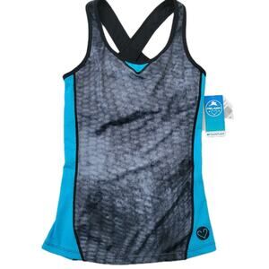 New Pelagic Ocean Flex Active Tank Black Blue Woman Small